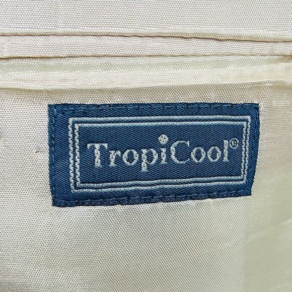 TropiCool 42R Vintage Blazer Red Gold Two Button Lined Vented 100% Polyester - Picture 3 of 8
